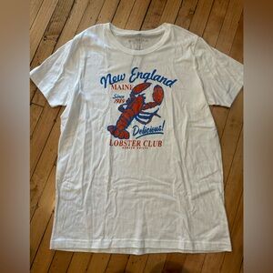 White New England Lobster Club T-Shirt